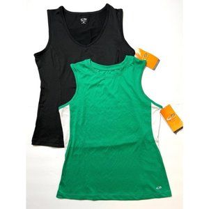 Champion Duo Dry Bundle Black & Green Sleeveless  Tank Tops Sz S/M
